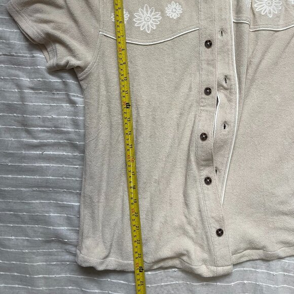 Dandy Del Mar - The Gaucho Terry Cloth Shirt - Alabaster - Picture 6 of 6